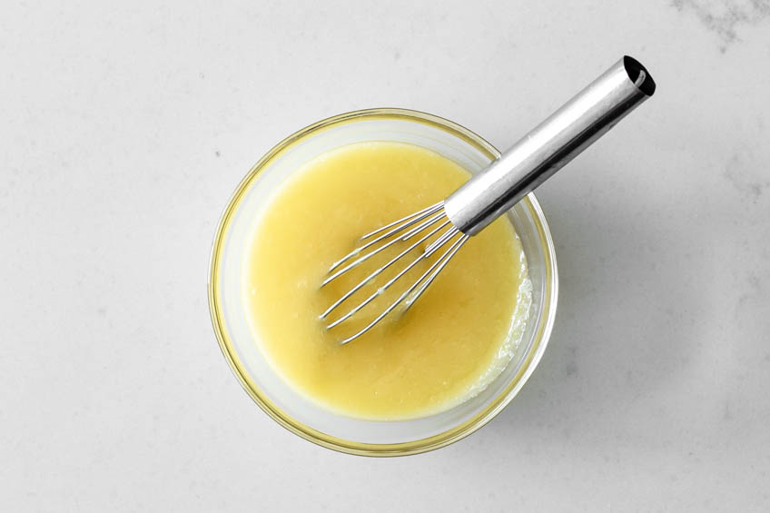 Lemon curd in a bowl for lemon meringue popsicles