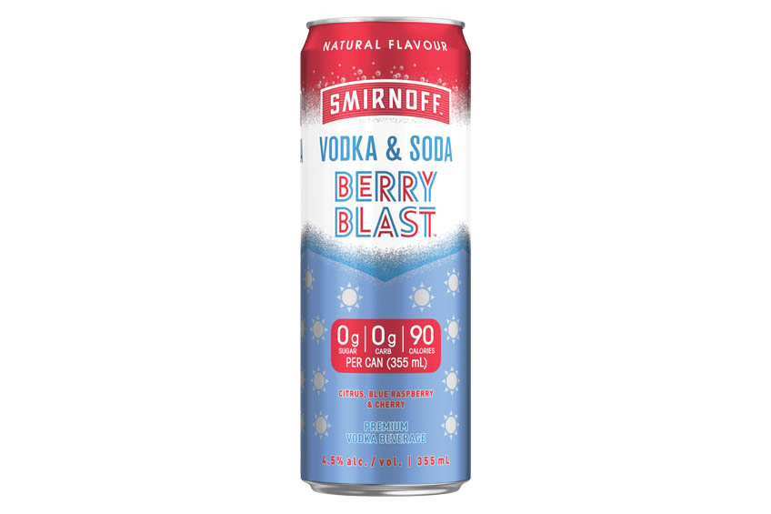 Smirnoff Vodka Soda Berry Blast