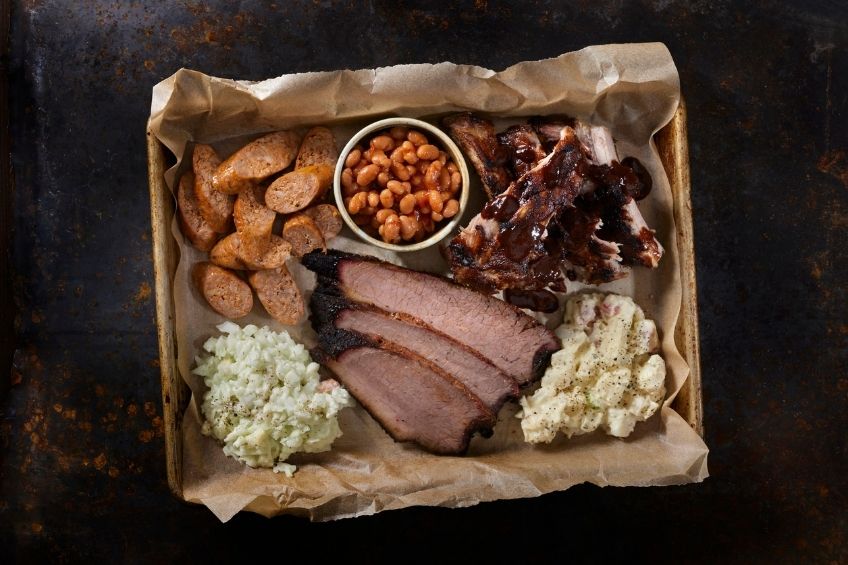 BBQ plate with all the fixings and sides