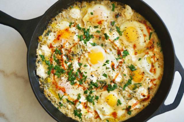 Creamy Leek And Spinach Shakshuka Recipe | Food Network Canada