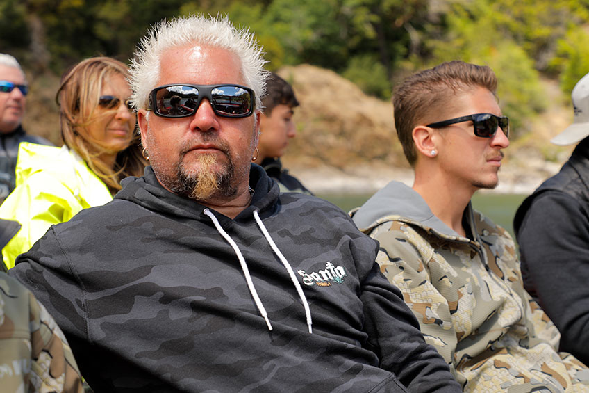 Guy Fieri on the set of his new show
