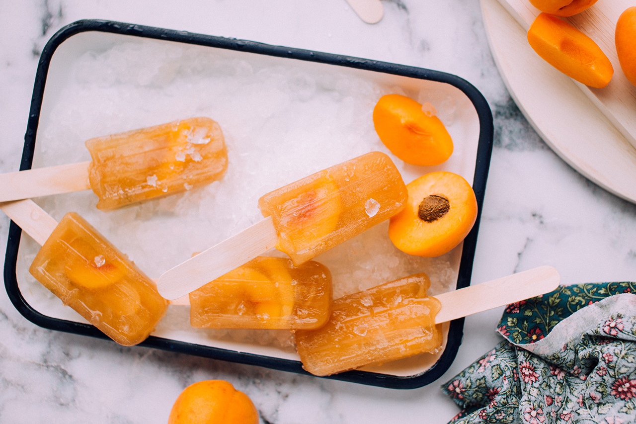 Apricot ice pops