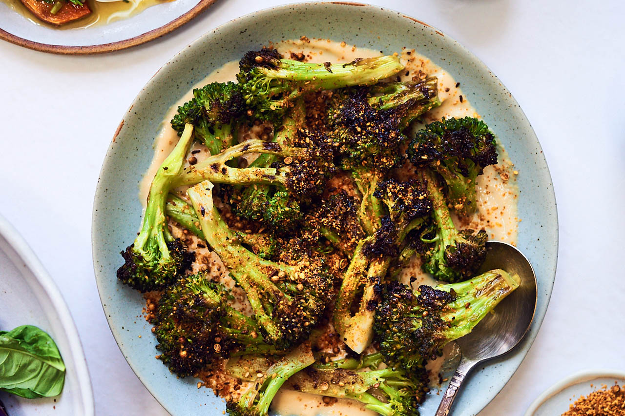 Grilled broccoli steaks