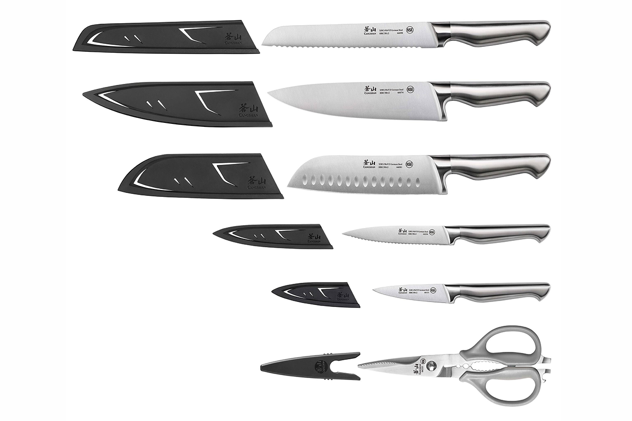 Best 10 Best Costco Buys For Foodies This September Recipes News Tips   Cangshan Sanford Series German Steel 6 Piece Knife Set With Sheaths 