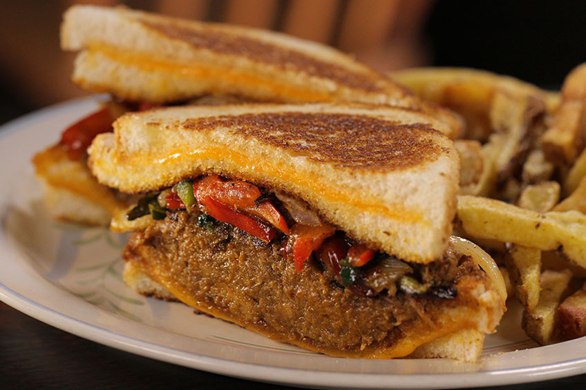 pulled pork and grilled cheese sandwiches