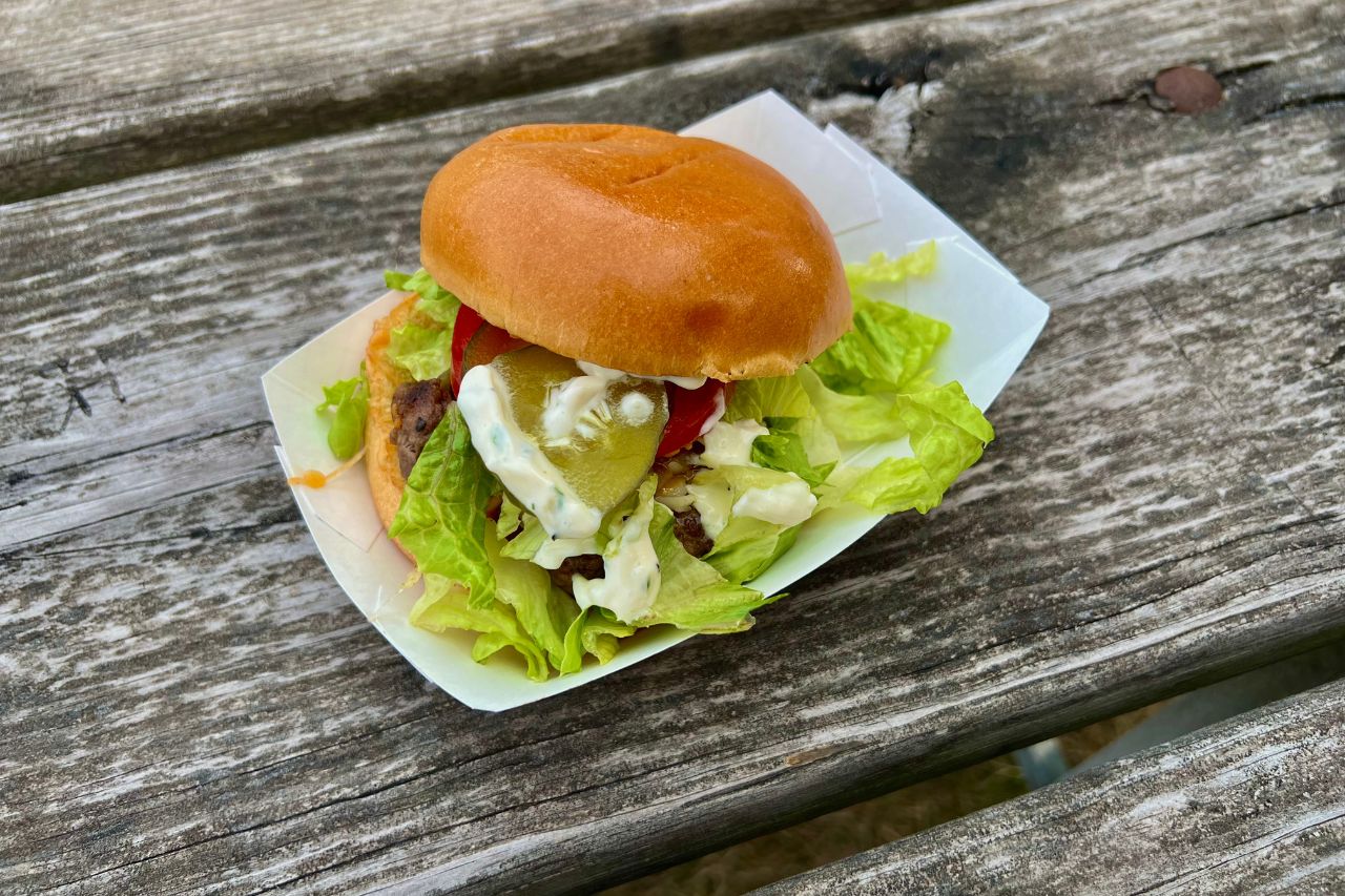 Bison Burger with Lettuce