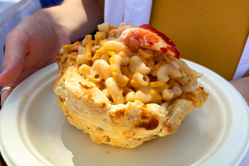 Lobster mac and cheese bowl from the Lobster Pot