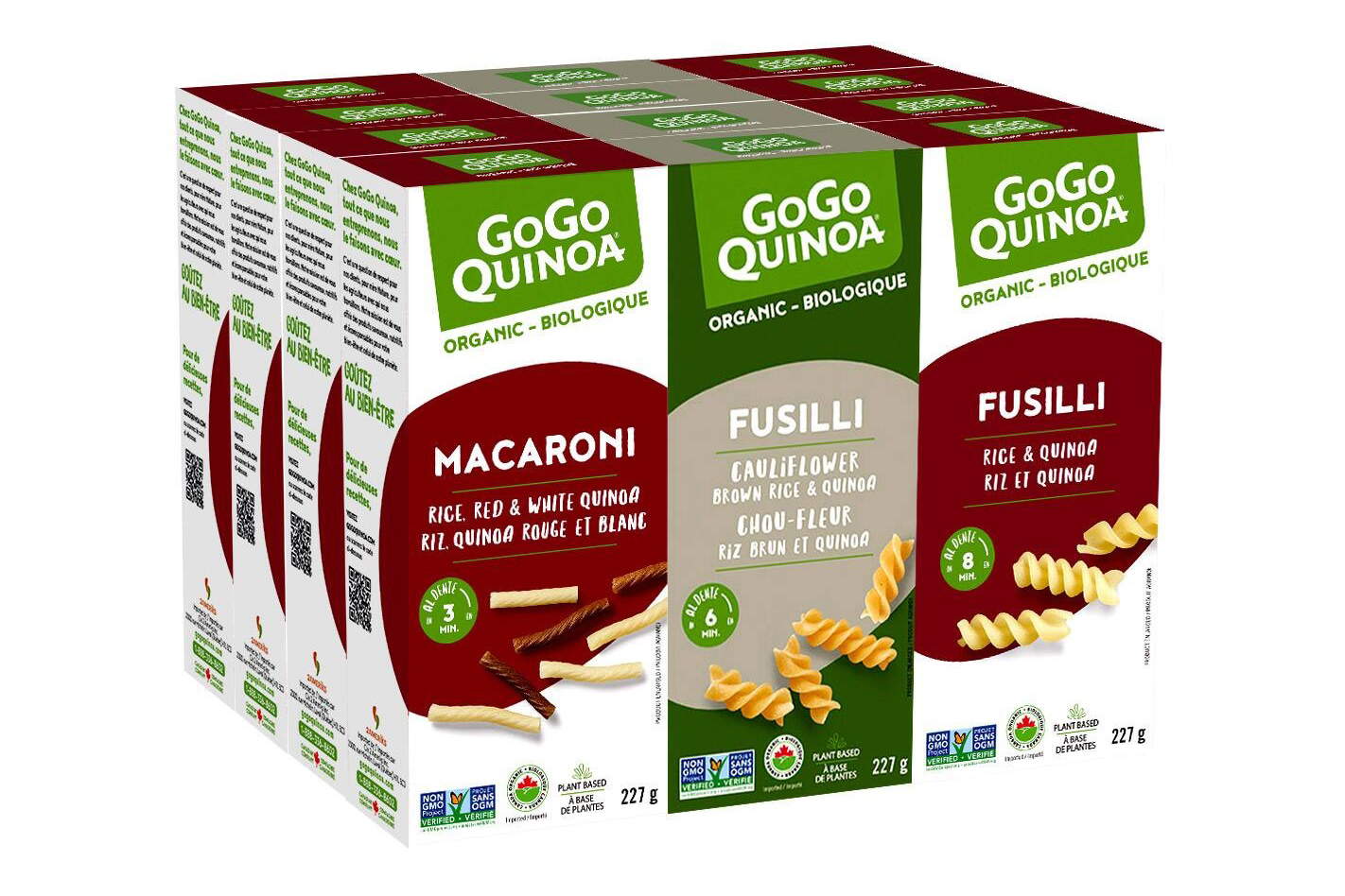 GoGo Quinoa Gluten-Free Organic Pasta variety pack