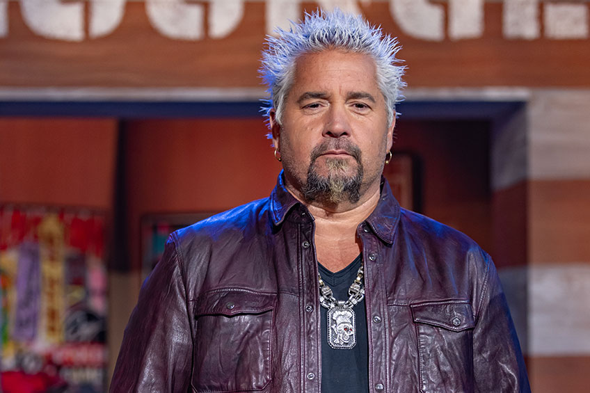 Guy Fieri on the set of Ultimate Game Night