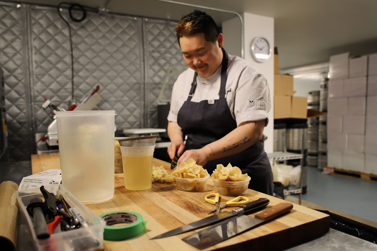 Chef Eva Chin in the Avling Kitchen