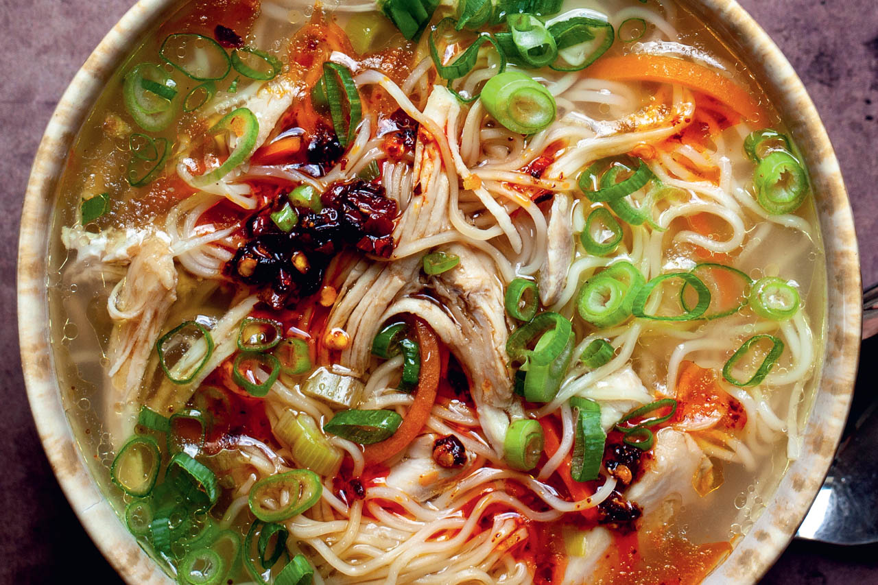 Ginger garlic chicken noodle soup from Smitten Kitchen Keepers