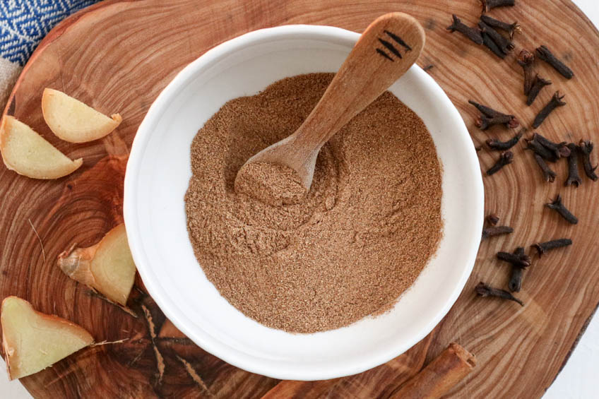 Gingerbread spice mix in a bowl