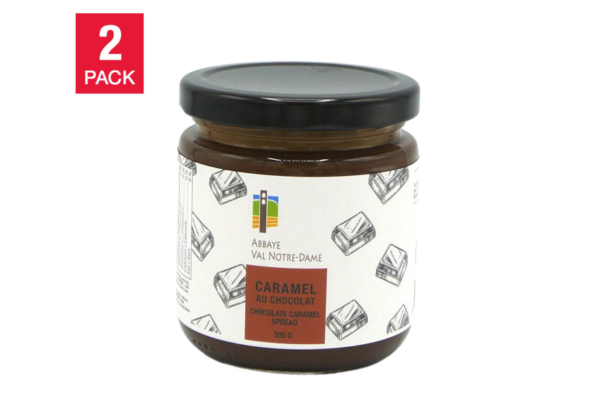 A product shot of the Abbaye Val Notre-Dame-Chocolate Caramel Spread on white