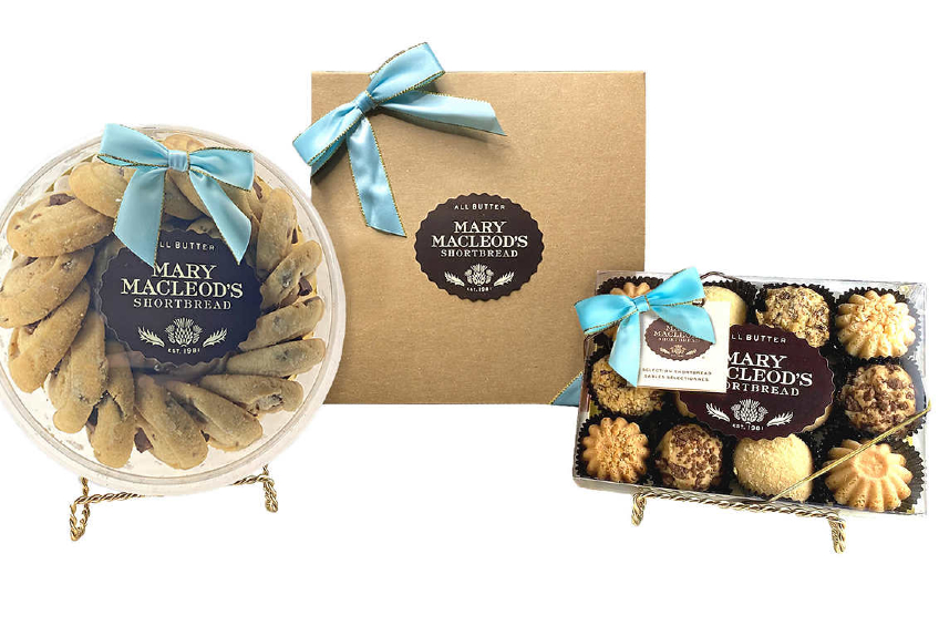 A three-piece gift set of Mary Macleod's shortbread cookies