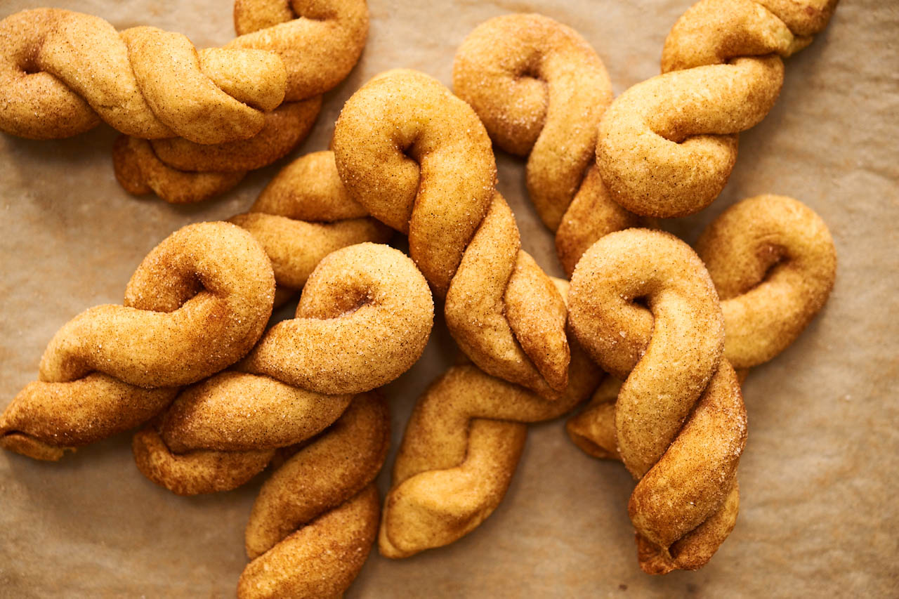 Jewish cinnamon twist cookies