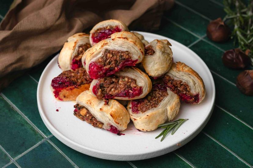 Best Vegan Cranberry Mushroom Sausage Rolls Recipe