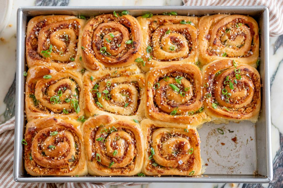 Pork Floss Scallion Rolls With Honey Butter Food Network Canada