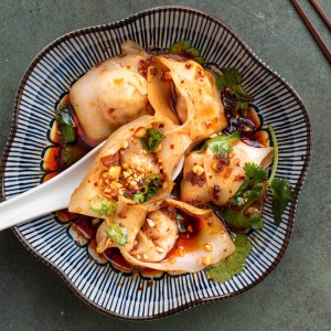 Sichuan Wontons in Red Chili Oil