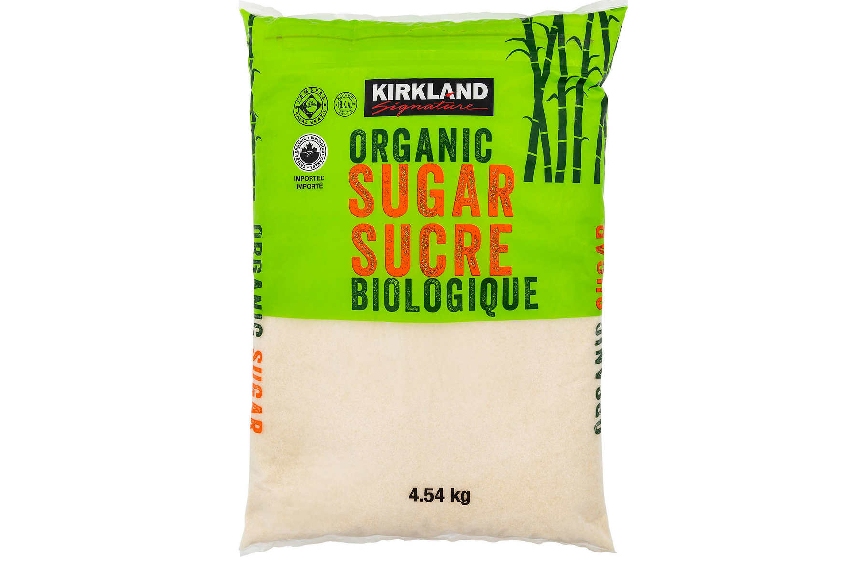 A bag of Kirkland Signature Organic Sugar