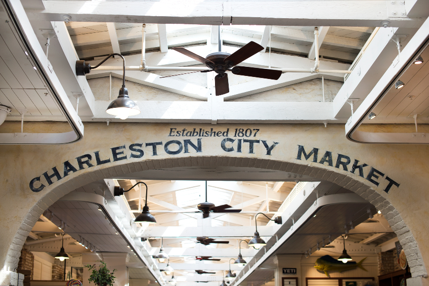 Inside the Charleston City Market in Charleston, South Carolina.