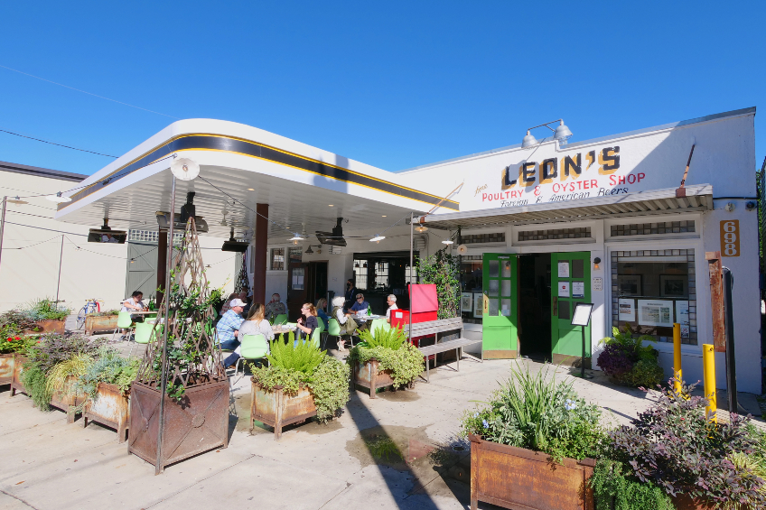The exterior of Leon's Fine Poultry and Oysters in Charleston, South Carolina