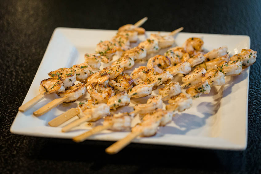 Ty Chauvin's shrimp on skewers