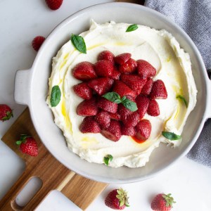 Whipped Brie With Roasted Balsamic Strawberries