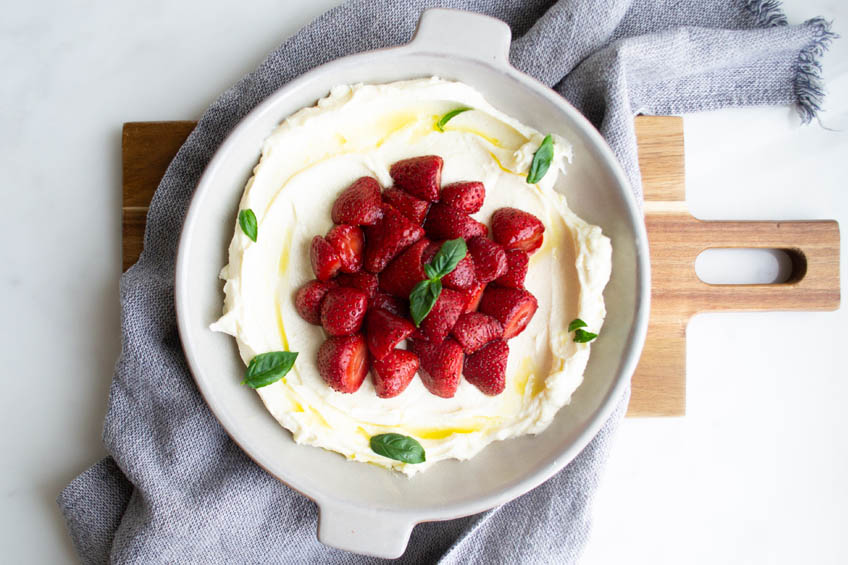 Whipped Brie with Roasted Balsamic Strawberries
