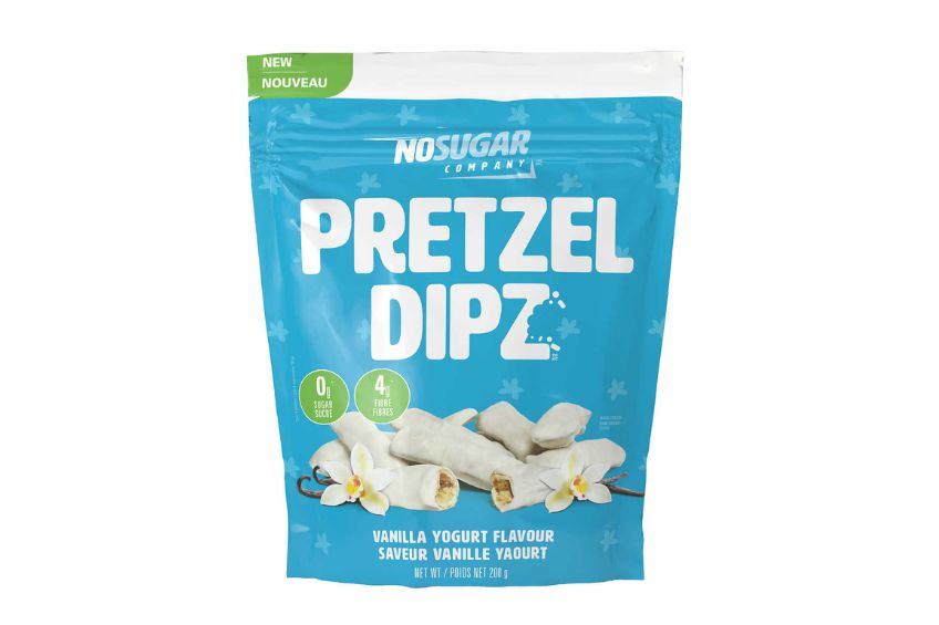 No Sugar Pretzel Dipz, Yogurt Flavour Covered Pretzels