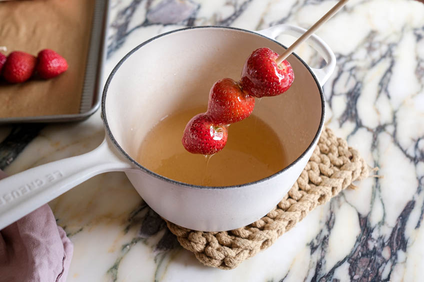 Chinese Candied Strawberries (Strawberry Tanghulu)