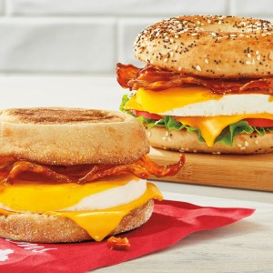 Our Honest Review of the New Tim Hortons Smoky Honey Bacon Breakfast Sandwich