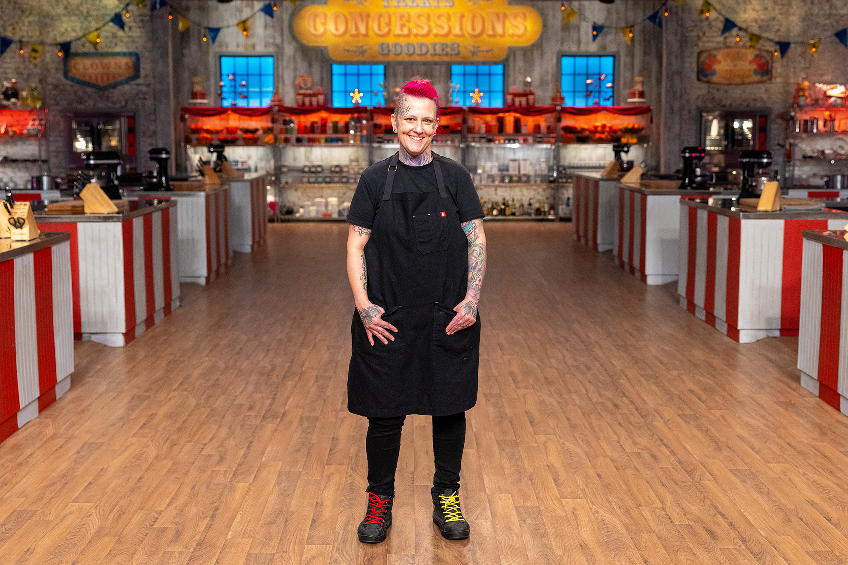 A shot of Halloween Baking Championship competitor Hollie Fraser