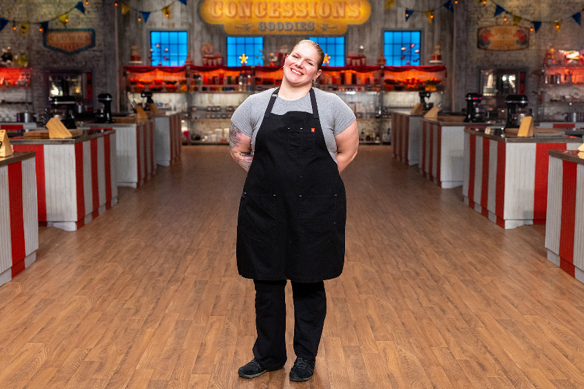 A shot of Halloween Baking Championship competitor Stacy Day