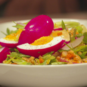 Brooke Williamson's Carrot Farro Salad with Pickled Egg