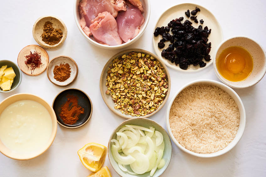 Tahchin ingredients