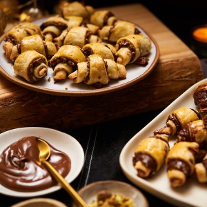 Nutella-Pistachio and Chocolate-Tahini Rugelach