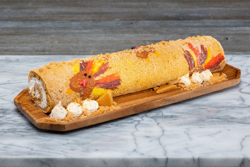 Sweet Potato Swiss Roll with Toasted Marshmallow Buttercream from Holiday Baking Championship Season 10.