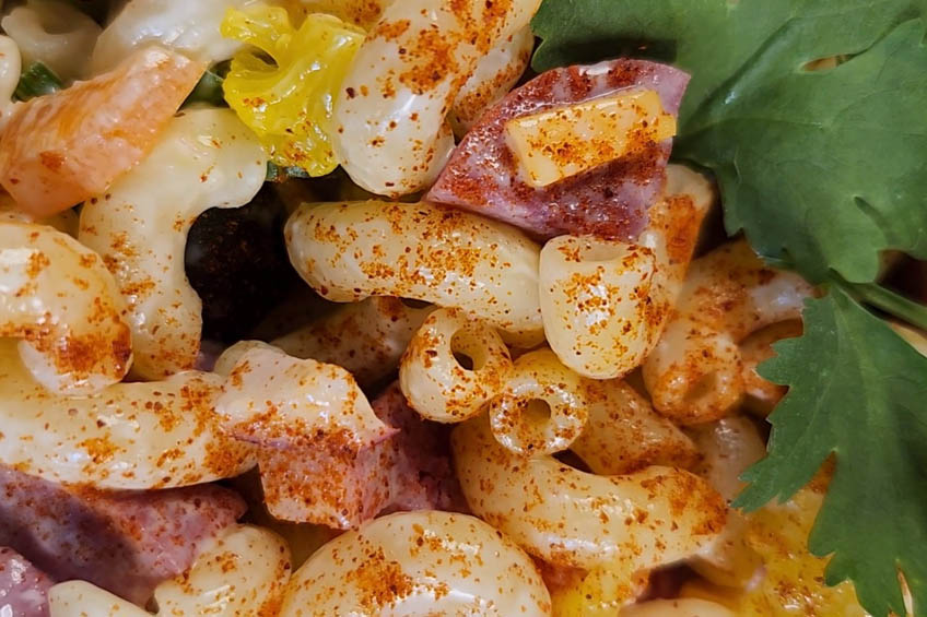 Closeup on Inuvialuit-Style Macaroni Salad