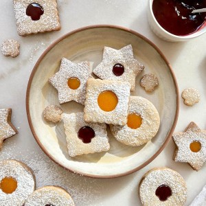 Jam-Filled Spiced Linzer Cookies
