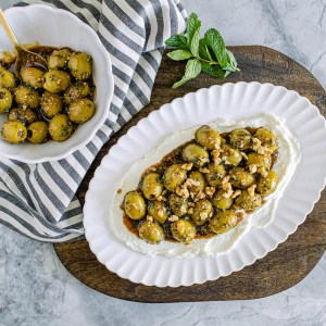 Marinated Persian Olives With Whipped Ricotta