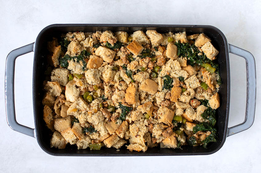 Sourdough and winter greens stuffing