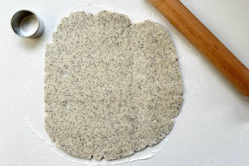 Rolled shortbread dough