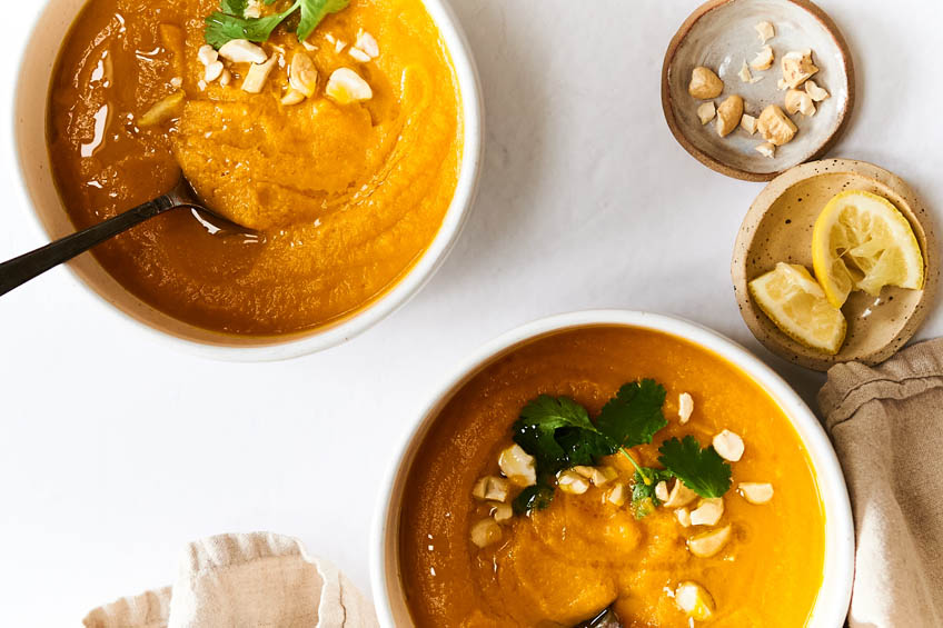 Immune-Boosting Turmeric Lentil and Roasted Carrot Soup