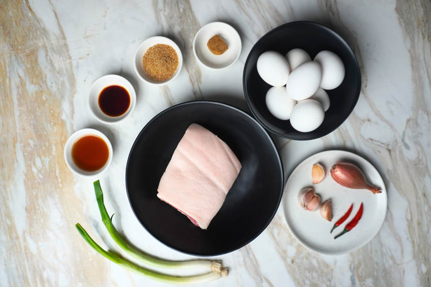 Ingredients for Vietnamese Braised Pork Belly and Egg