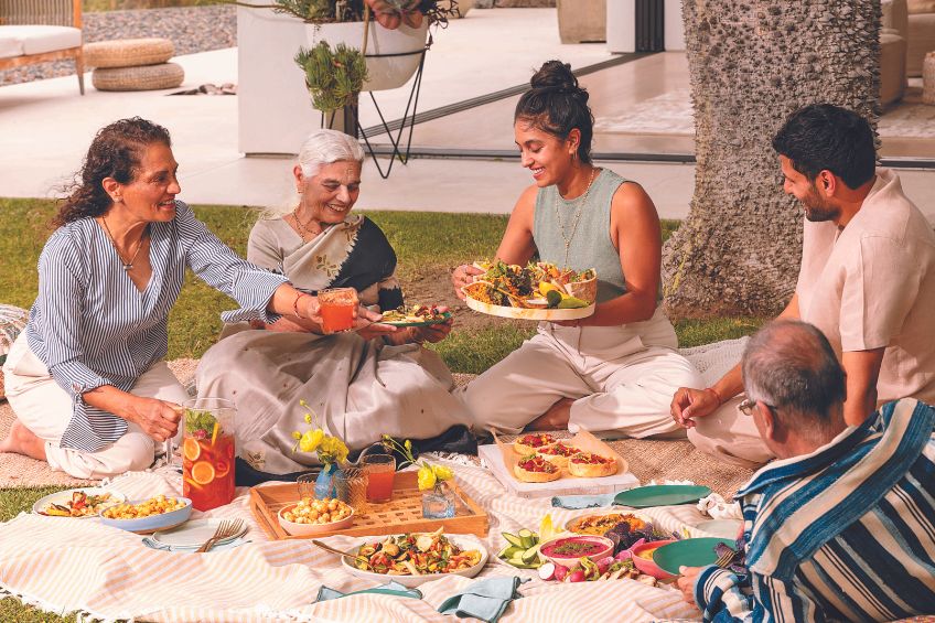 Radhi Devlukia-Shetty and her family having a picnic
