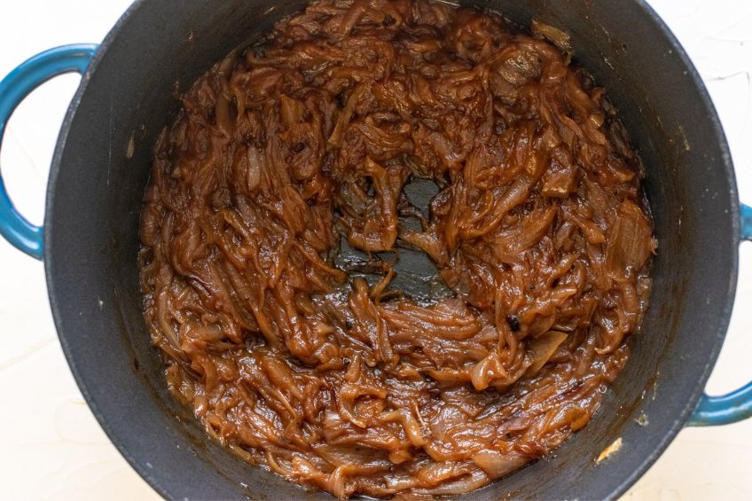 Caramelized onions in Dutch oven