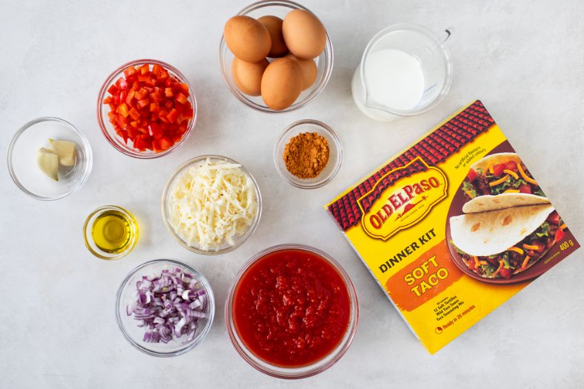 old el paso ingredients prep with the soft taco kit