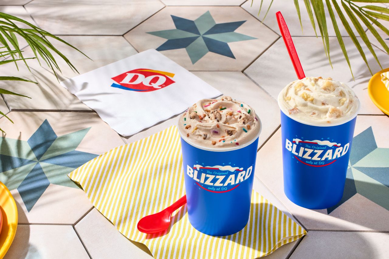 DQ new Summer Blizzards on a table
