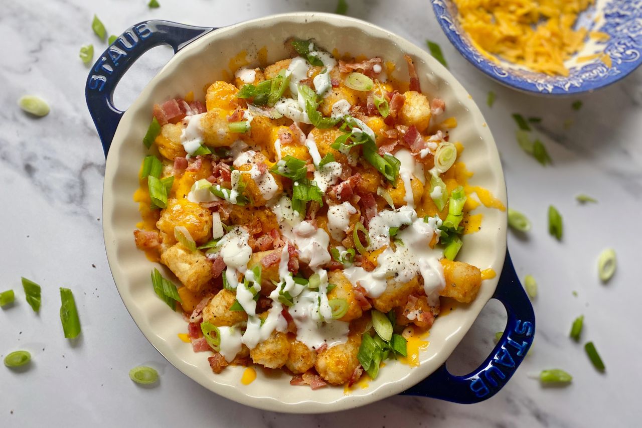 Loaded Baked Potato Cheesy Tots Are Such a Crowd Pleaser