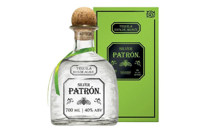 A bottle of Patron Silver